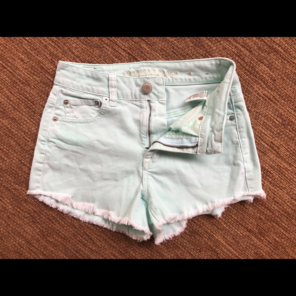 American Eagle High Waisted Festival Denim Shorts